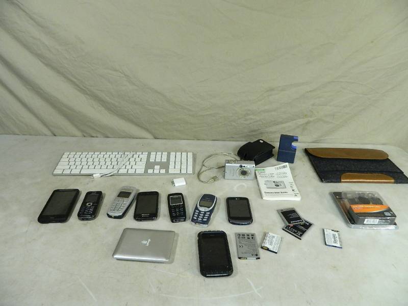 External Harddrive, Cellphones, Camera, Apple Keyboard, More