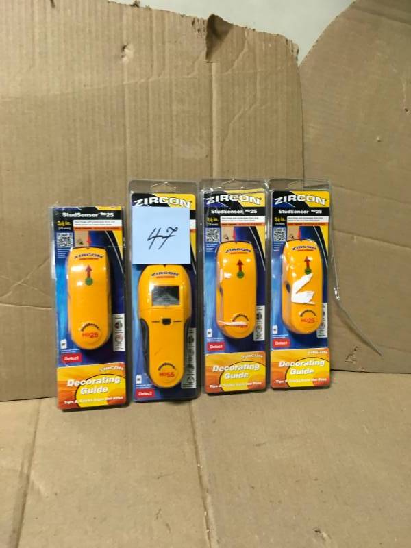 lot 47 image: ASST LOT OF 4 TOOLS ZIRCON STUDSENSOR HD25 AND HD55