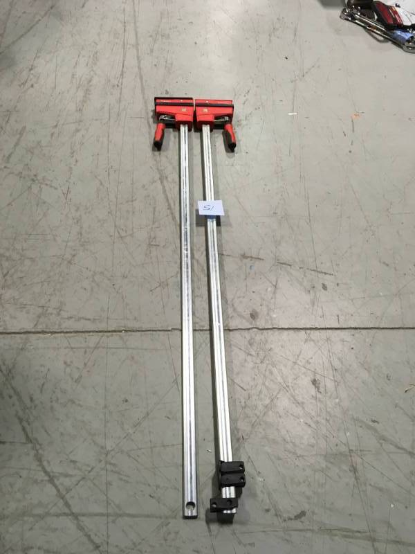 lot 51 image: PARALLEL CLAMP with Composite Plastic Handle 3-34 Throat Depth in like new condition
