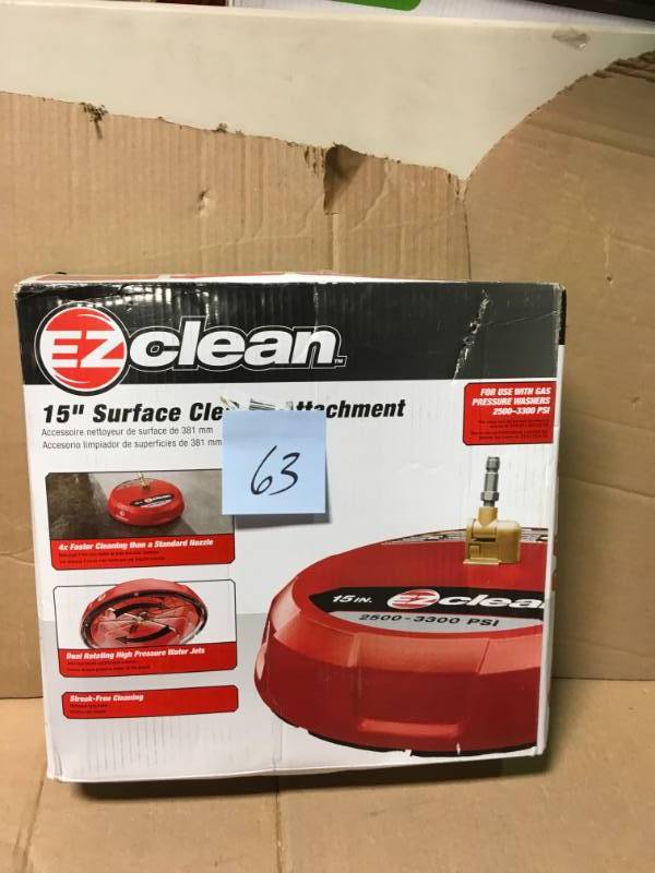 lot 63 image: Homelite 15 in. EZ Clean Gas Surface Cleaner in like new condition
