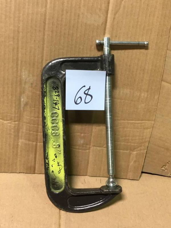 lot 68 image: Husky 8 in. C-Clamp in like new condition