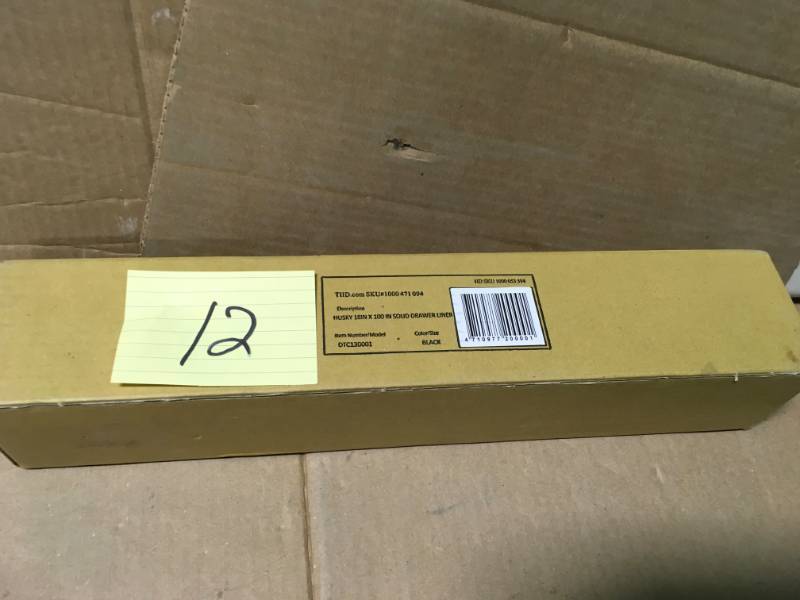 Husky 18 in. x 100 in. Premium Solid Drawer Liner, Black not used