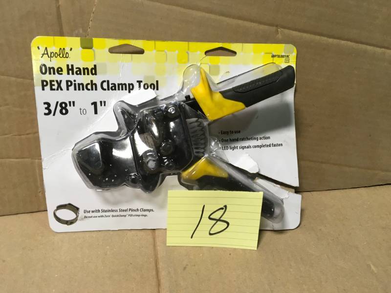 Apollo PEX 69PTBJ0010C 38-inch - 1-inch One Hand Cinch Clamp Tool in like new condition