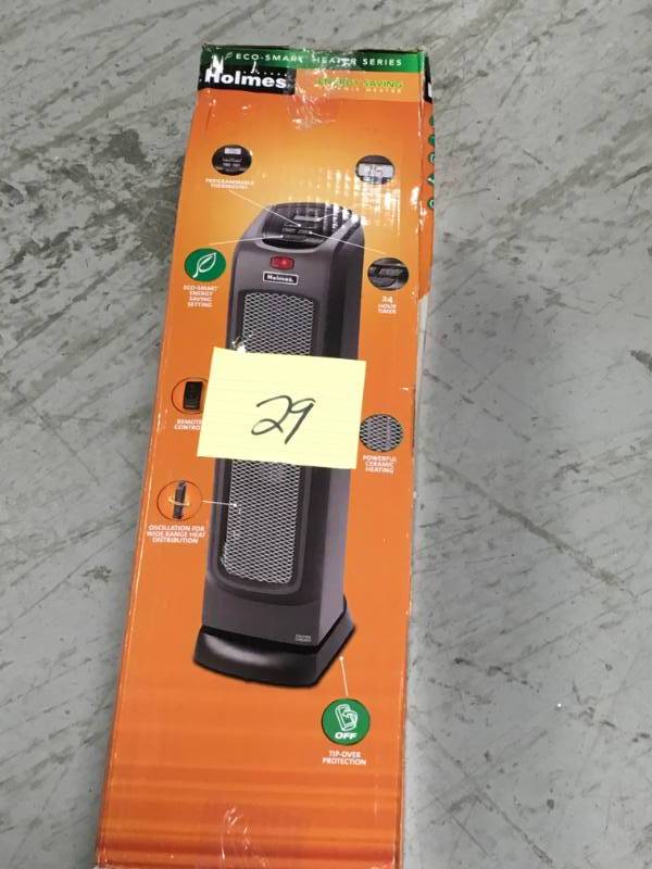 Holmes Energy Saving 24 Tower Ceramic Space Heater with Remote Control  HCH8305 not used | KX Real Deal Auction Tools and more Minneapolis Auction  | K-BID