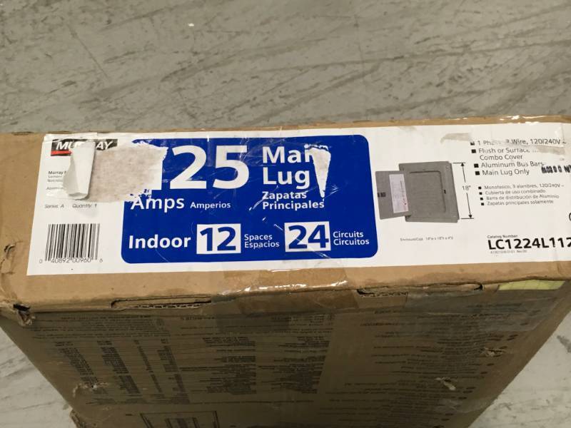 Murray Electrical Supplies 125 Amp Indoor Combo Load Center LC1224L11 not used
