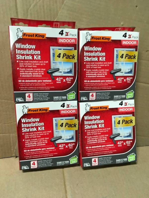 Frost King EO Indoor Window Insulation Kit (4 per Pack) Lot of 4 not used