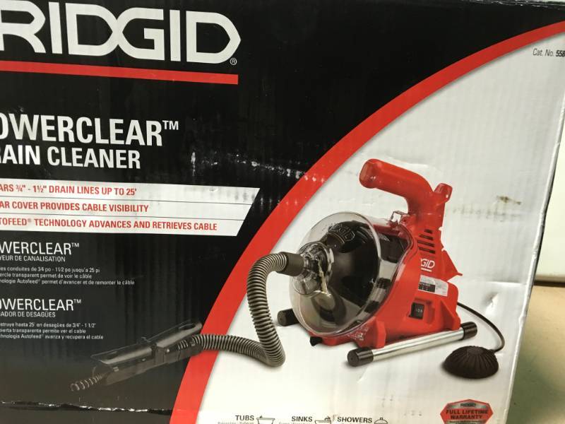 RIDGID PowerClear Drain Cleaner not used