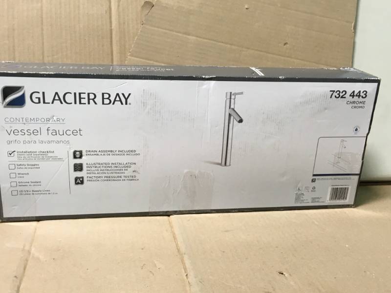 Glacier Bay Contemporary Vessel Faucet 732443 Chrome not used