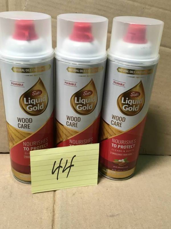 Scotts Liquid Gold Pourable 20oz Wood Cleaner & Preservative LOT OF 3 CANS not used