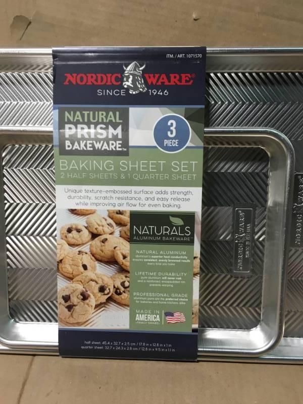 Nordic Ware Prism 3 piece Baking Sheet Set not used