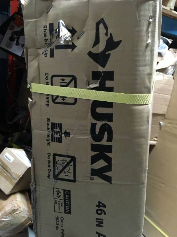 Husky 46 in. Adjustable Height Work Table not used
