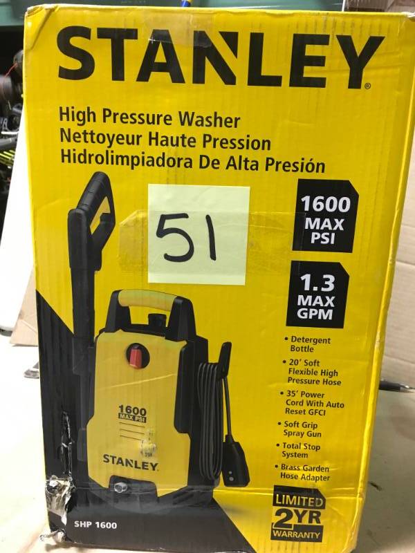 Stanley 1900 PSI Electric Pressure Washer SHP1900-X in like new condition