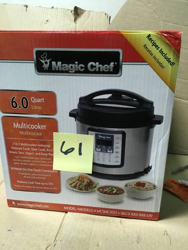 Magic Chef 6 Qt. All-in-One Multi-Cooker in like new condition