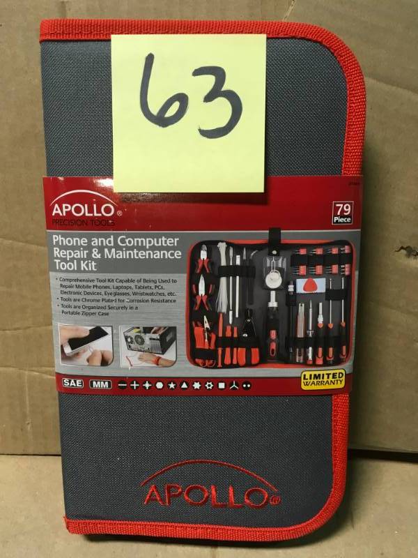 Apollo Phone and Computer Repair and Maintenance Tool Kit (79-Piece) in like new condition