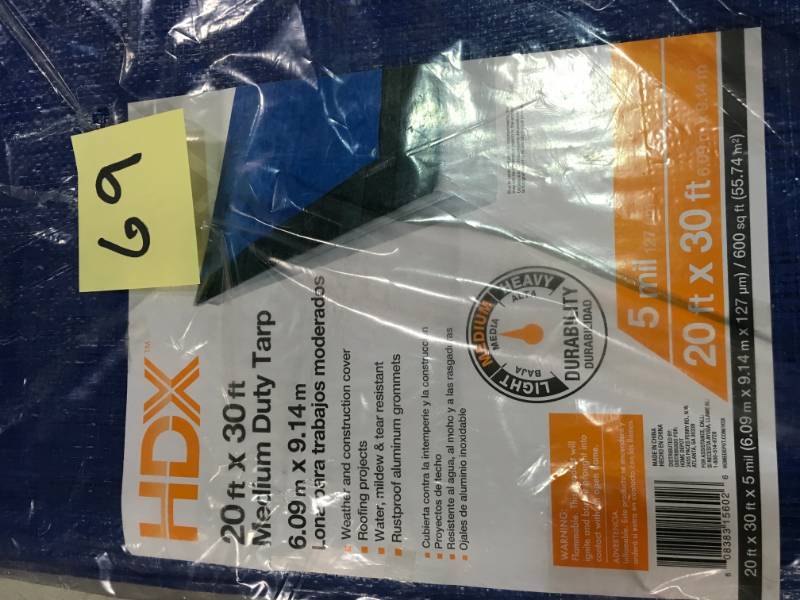 20 ft. x 30 ft. Blue Medium Duty Tarp not used