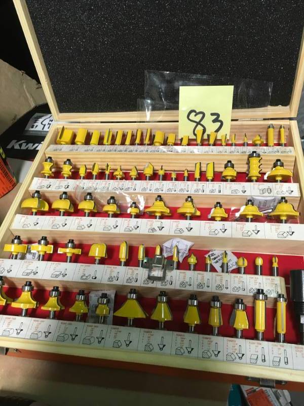 BOX OF ASST Router  BITS not used but Box damaged