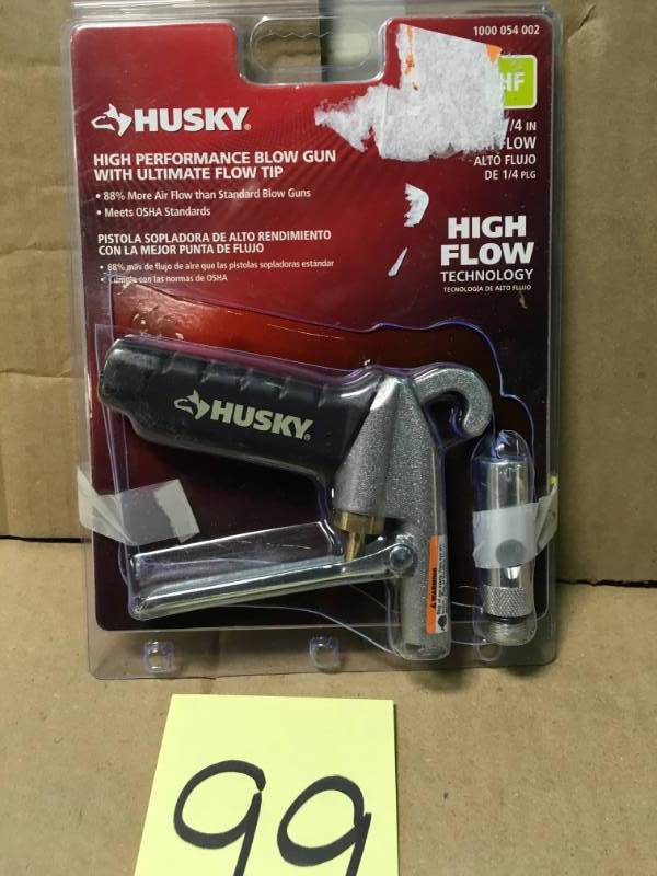 Husky High Performance Blow Gun with Ultimate Flow Tip not used