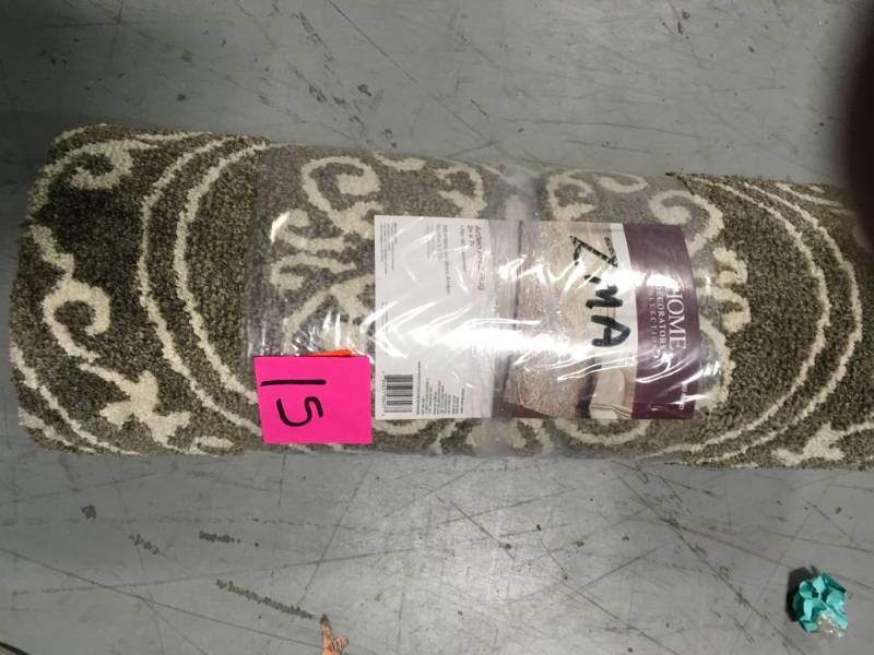 lot 15 image: Home Decorators Collection Arden Mocha 2 ft. x 7 ft. Jacquard Runner Rug not used