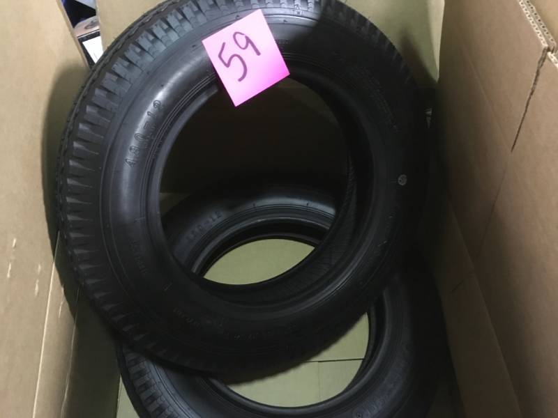 lot 59 image: 4.80x12 Load Range C - GlobalTrax Trailer Tire LOT OF TWO not sued
