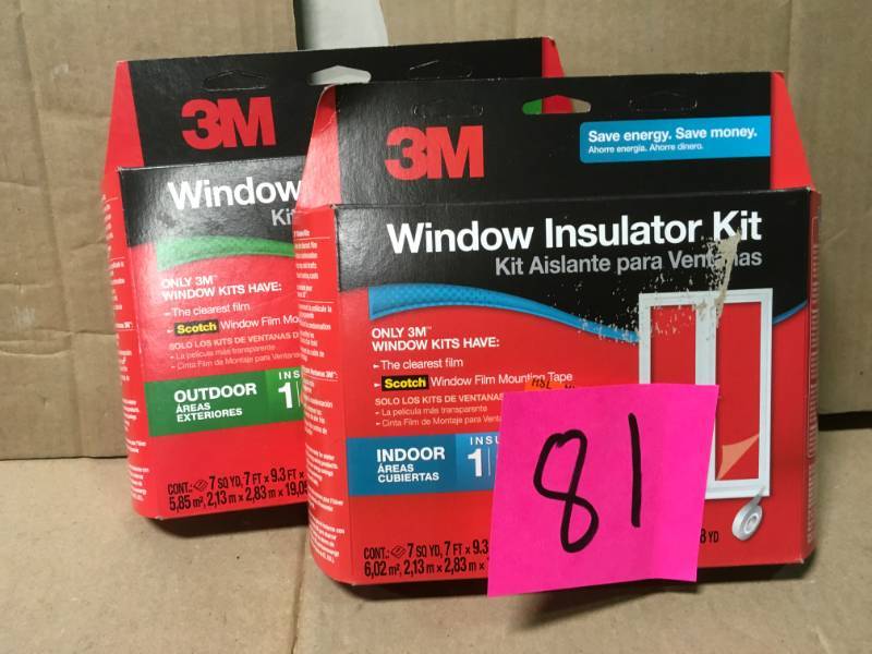 lot 81 image: 3M 84 in. x 112 in. Indoor Patio Door Window Insulator Kit LOT OF 2 new