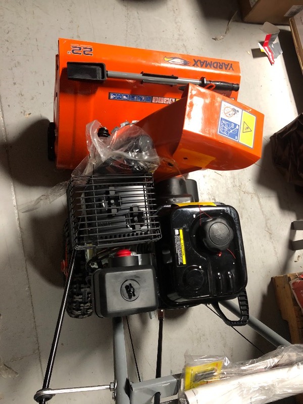 lot 105 image: YARDMAX 22 in. 2-Stage Gas Snow Blower not used in working conditions