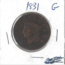 1831 Coronet Head Large Cent