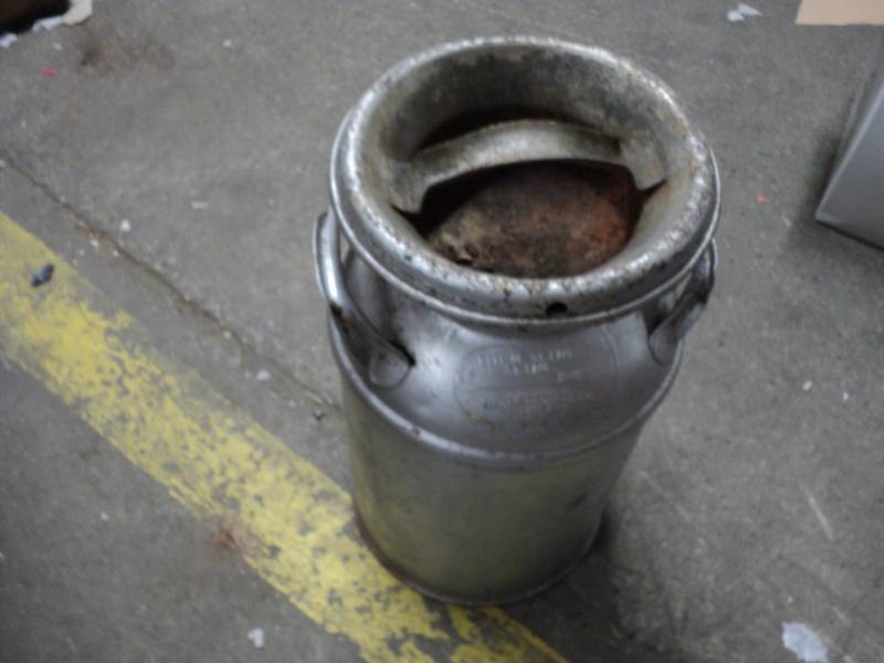 lot 60 image: Silver milk can 20 high...
