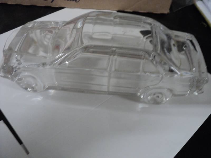 lot 72 image: Glass collectible car - 7 long...