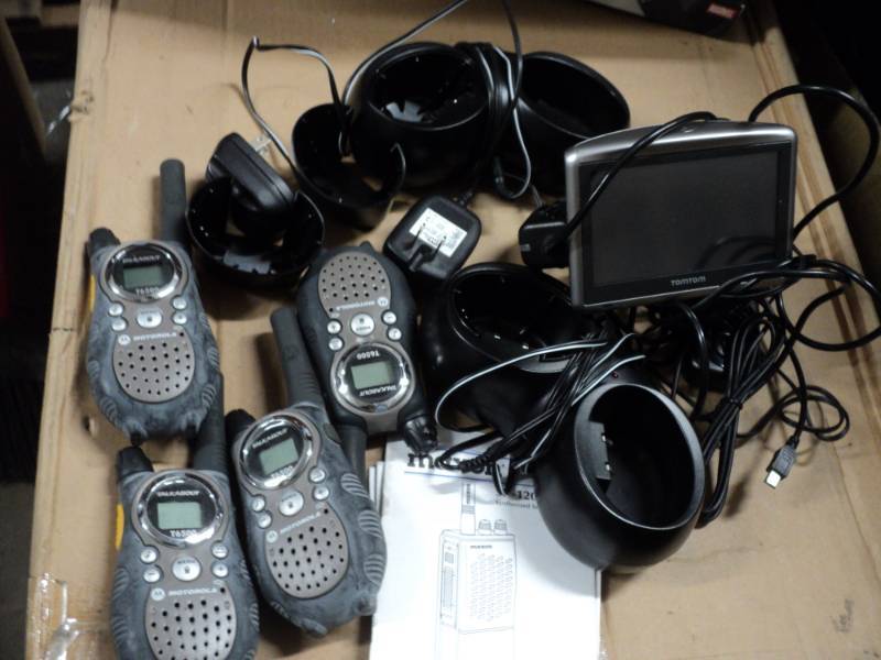 lot 96 image: scanning radios and Tom Tom GPS...
