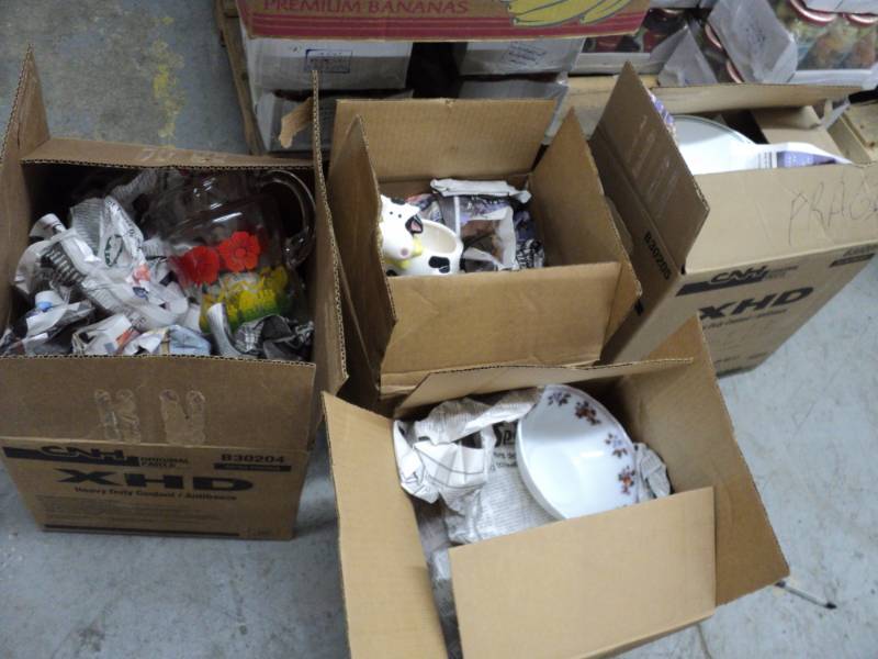 lot 116 image: 4 mystery boxes of glassware- see s...