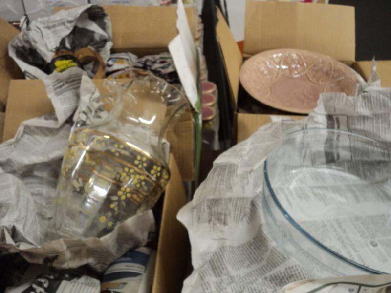 lot 119 image: 4 mystery boxes of glassware- see s...