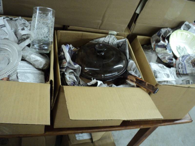 lot 122 image: 3 mystery boxes of glassware- see s...