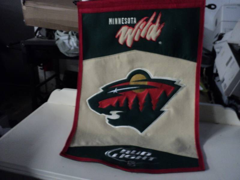 lot 145 image: Minnesota Wild Bud Light wall Hangi...