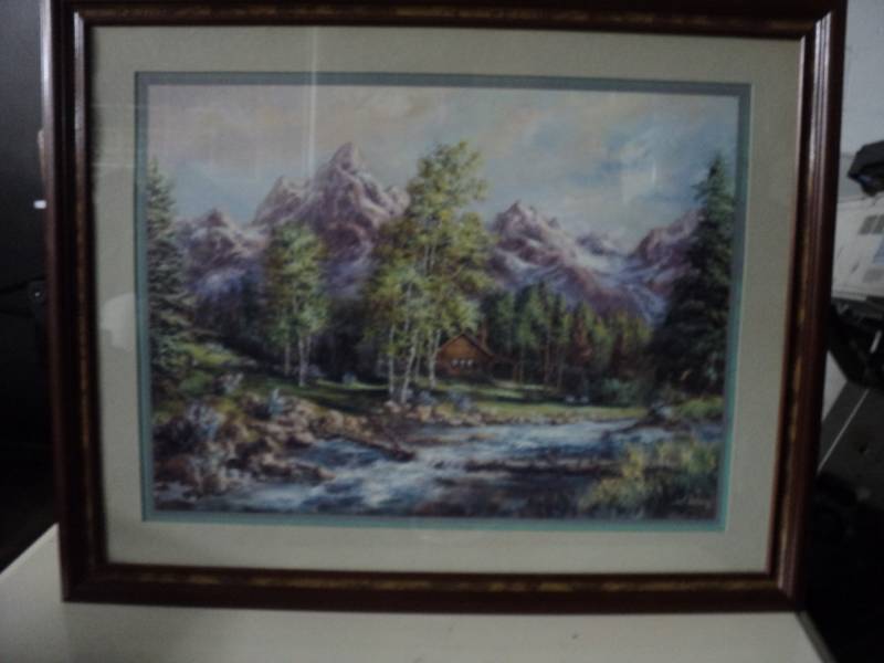 lot 148 image: 31 x 25 Cabin Picture...