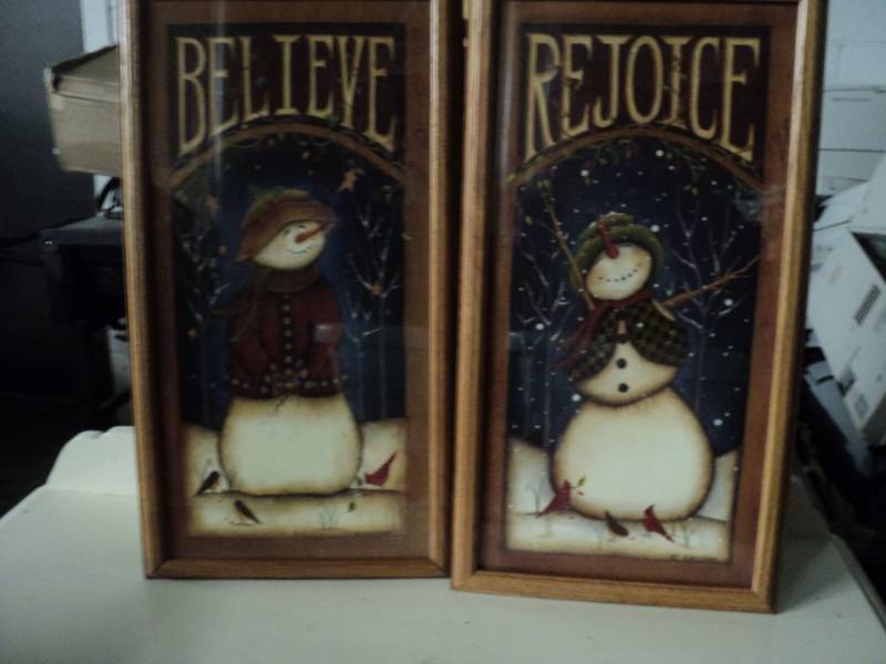 lot 149 image: 2- 12 x 22  Believe and Rejoice P...