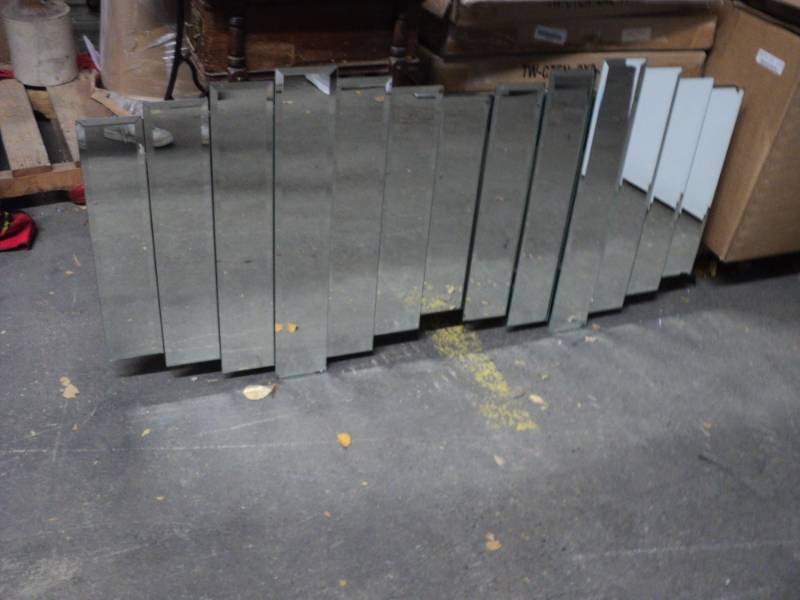 lot 154 image: Vintage mirror 52 x 24 some damag...