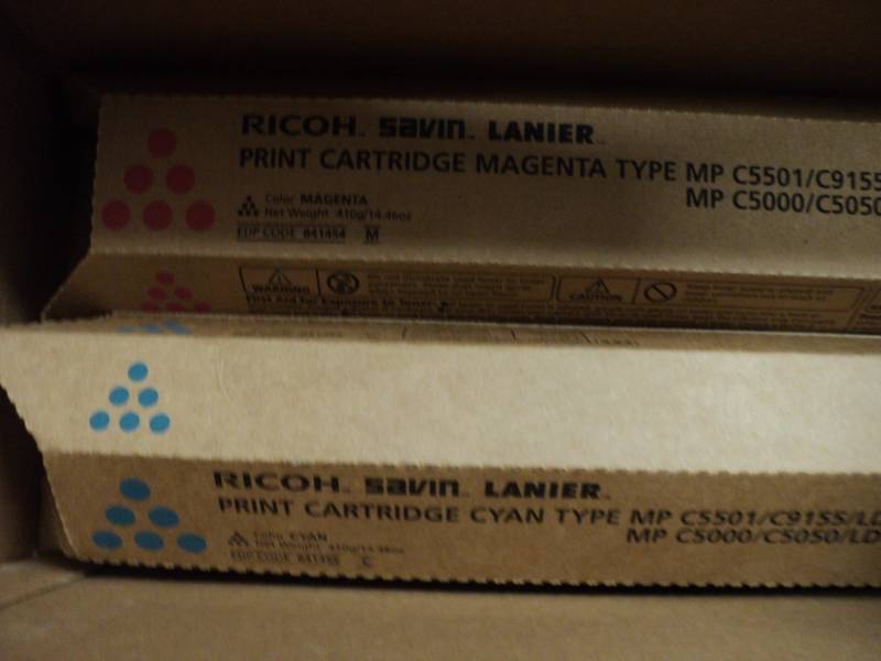 lot 188 image: 9 Ricoh Savin Lanier Cartridge -var...