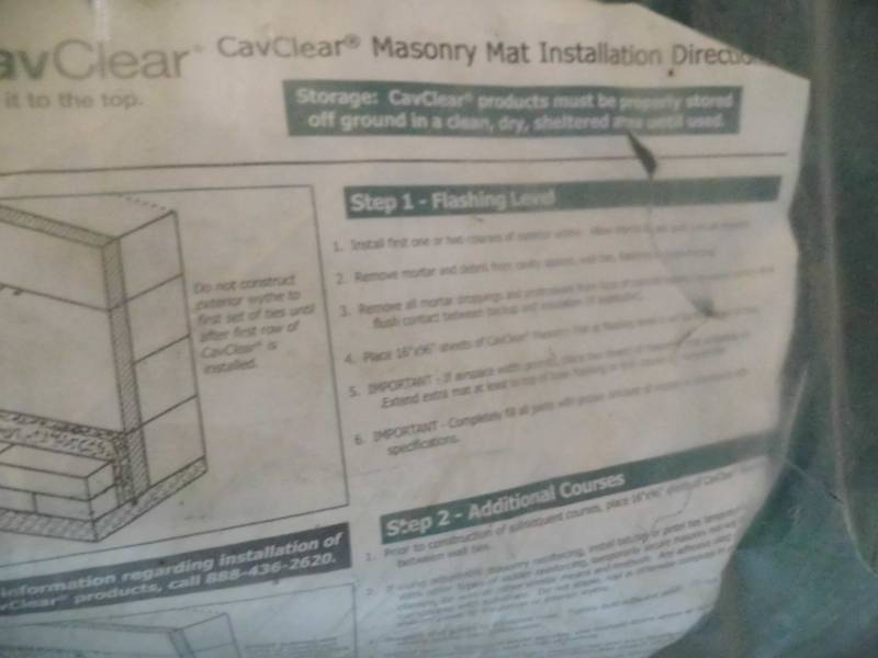 CavClear Masonary Mat Insulation