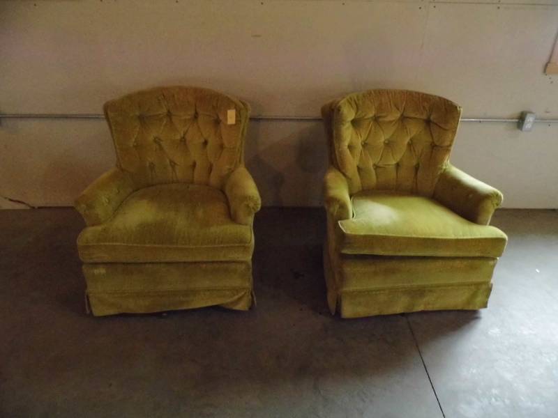 Pair of Vintage Swivel Rockers