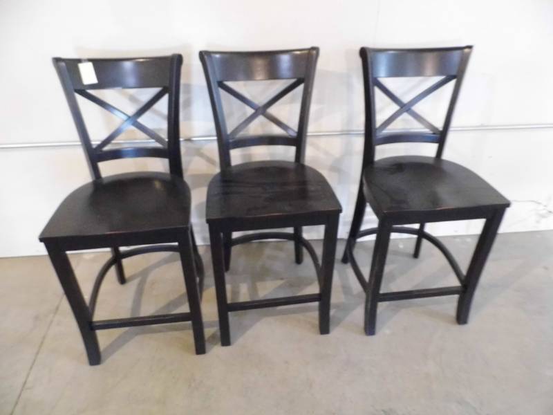 Lot of 3 Wooden Stools