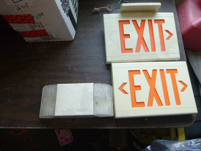 lot 50 image: Dual Lite EXIT Signs