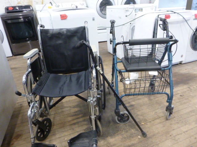 lot 60 image: Wheelchair and Walker