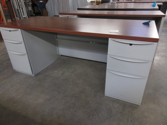 lot 103 image: HAWORTH DESK AND CREDENZA