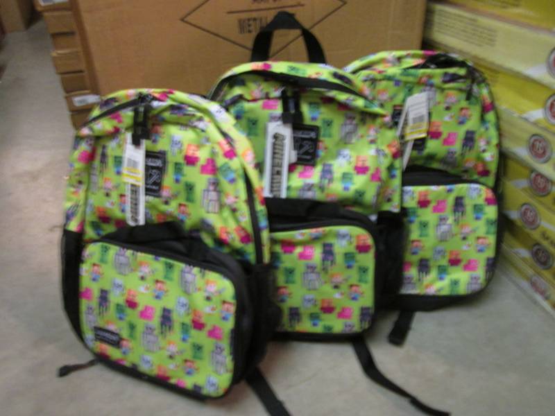 Lot of 3 Minecraft Back Packs New w...