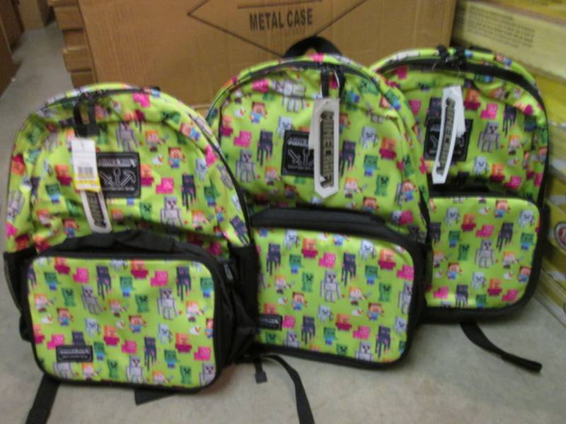 Lot of 3 Minecraft Back Packs New w...