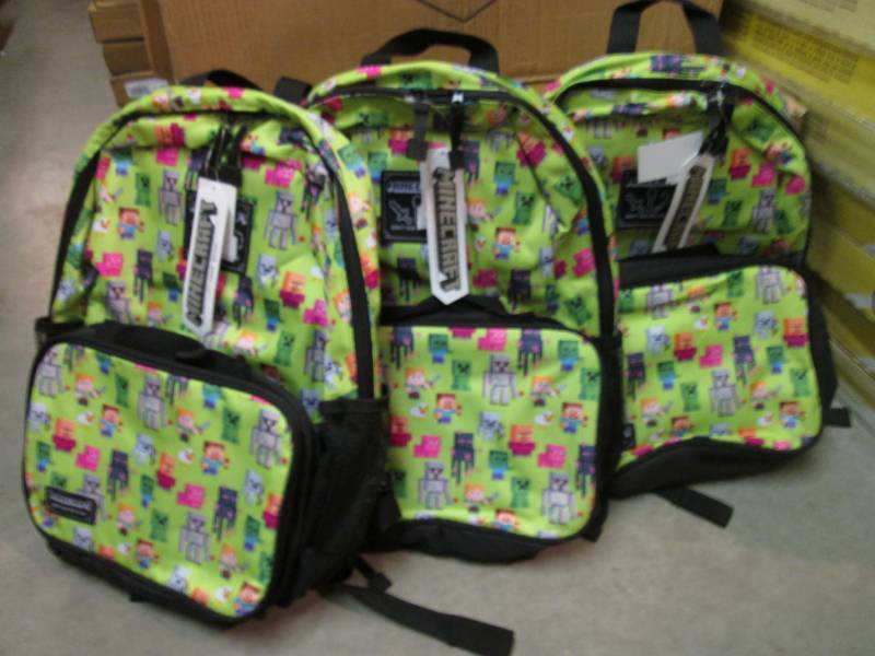 Lot of 3 Minecraft Back Packs New w...