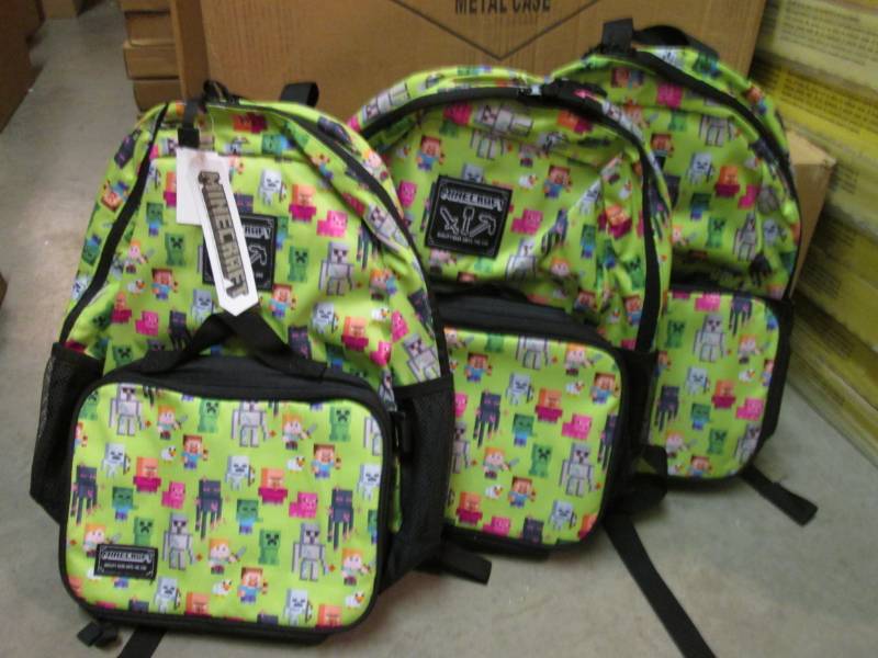 Lot of 3 Minecraft Back Packs New w...