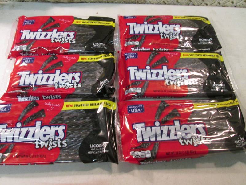 6 Packs of Twizzlers Twists Black L...