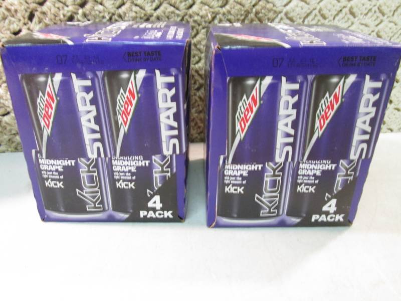 2 - 4-Packs of Mtn Dew Kick Start M...