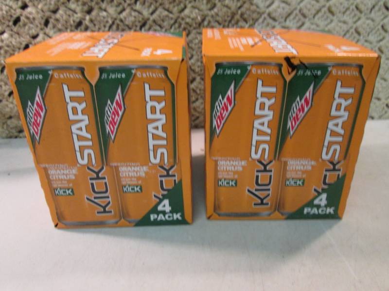 2 - 4-Packs of Mtn Dew Kick Start O...